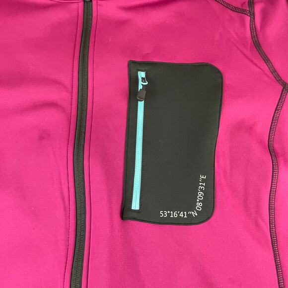 Ulla Popken Hyprar Pink Knit Zip Pockets Hooded Activewear Jacket Plus 28/30 - Picture 4 of 9